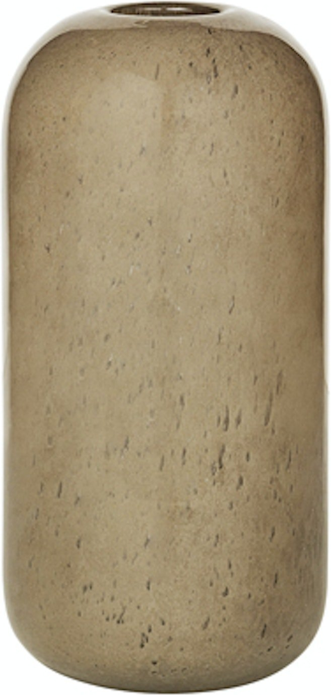 Mundblæst glasvase Broste Copenhagen Kai natur Ø12,5 x H25,5 cm