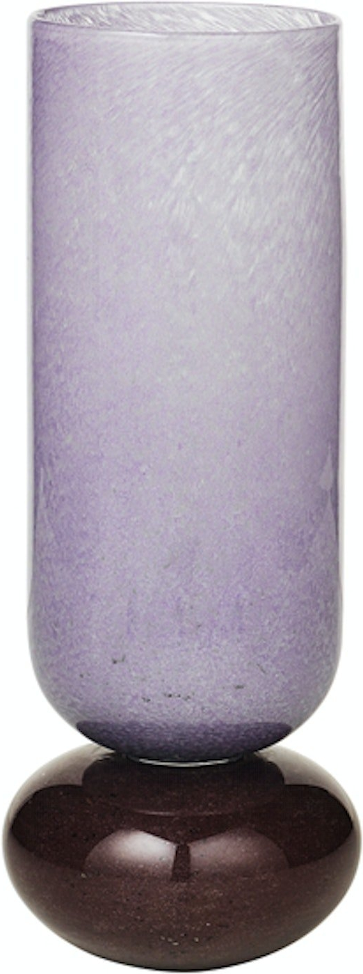 Vase Broste Copenhagen Dorit i mundblæst glas lilla Ø11,5 x H31 cm