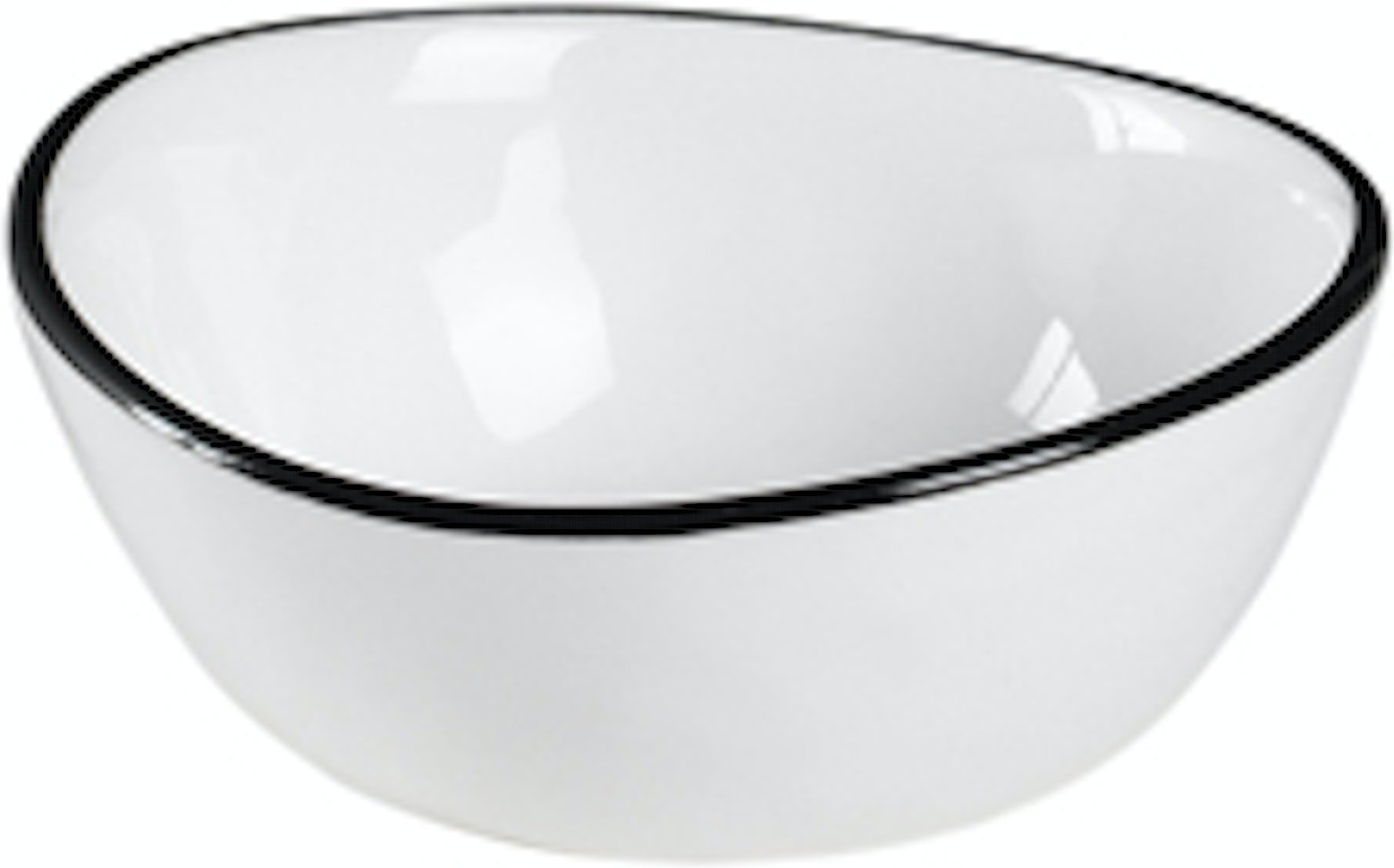 Skål Broste Copenhagen Salt porcelæn hvid/sort 8,5x7,5x3,5 cm