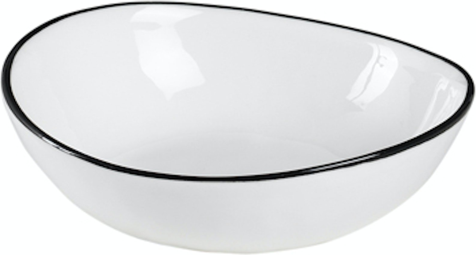 Porcelænsskål Broste Copenhagen Salt hvid/sort 14 x 12,5 x 4 cm