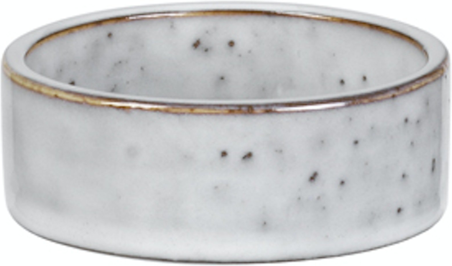 Serveringsskål Broste Copenhagen Nordic Sand hvid stentøj Ø8 × 3 cm