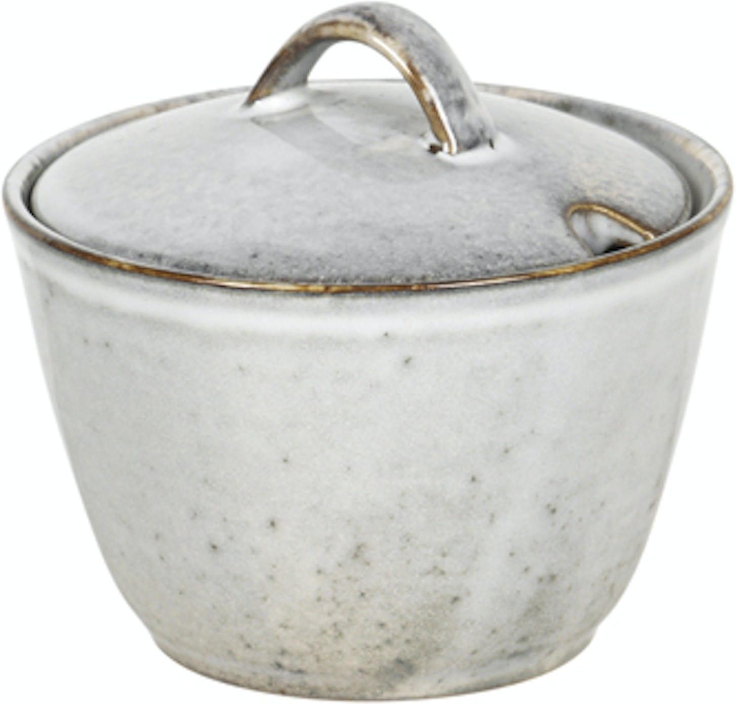 Sukkerskål stentøj Broste Copenhagen Nordic Sand sandfarvet Ø10,5 cm H7 cm