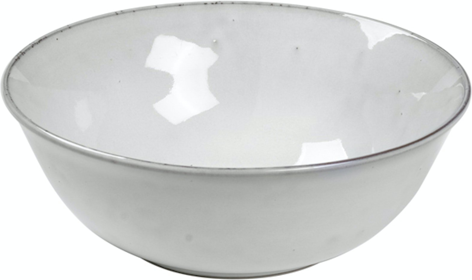 Skål i stentøj Broste Copenhagen Nordic Sand Ø21 cm H7,5 cm hvid