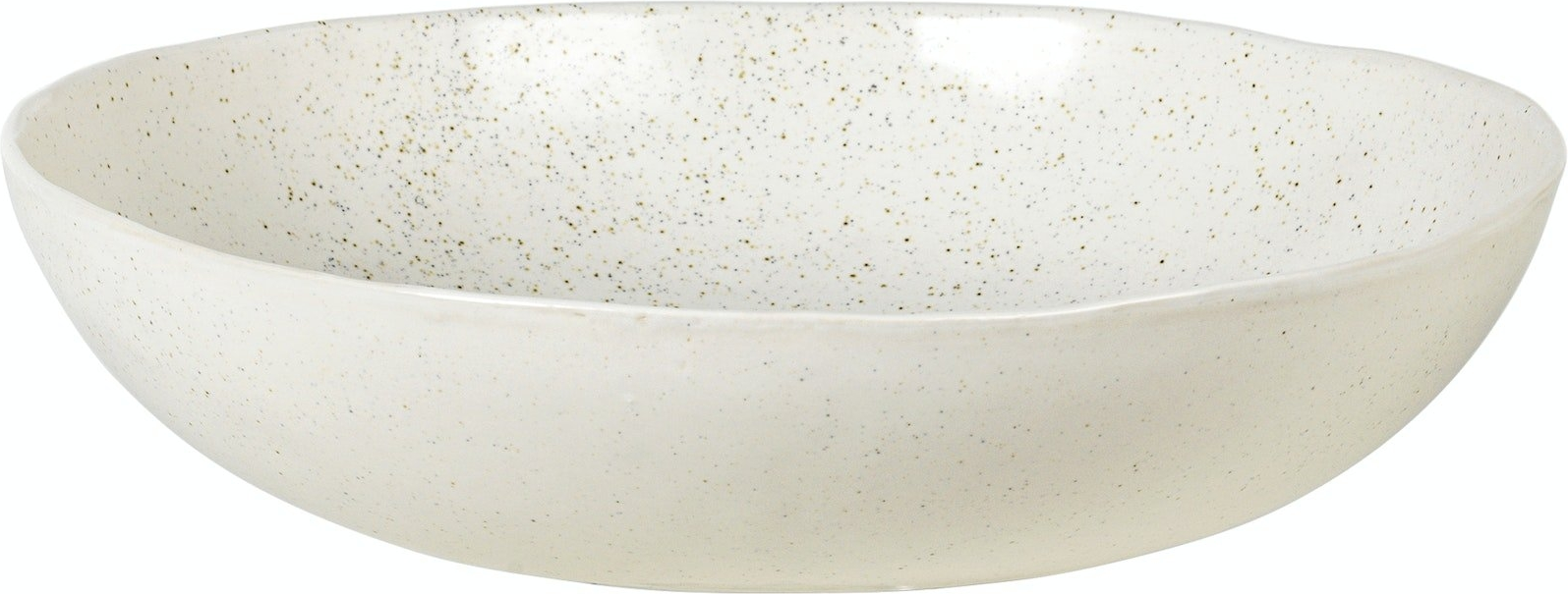 Salat- og serveringsskål Broste Copenhagen Nordic Vanilla i creme stentøj Ø34,5 cm