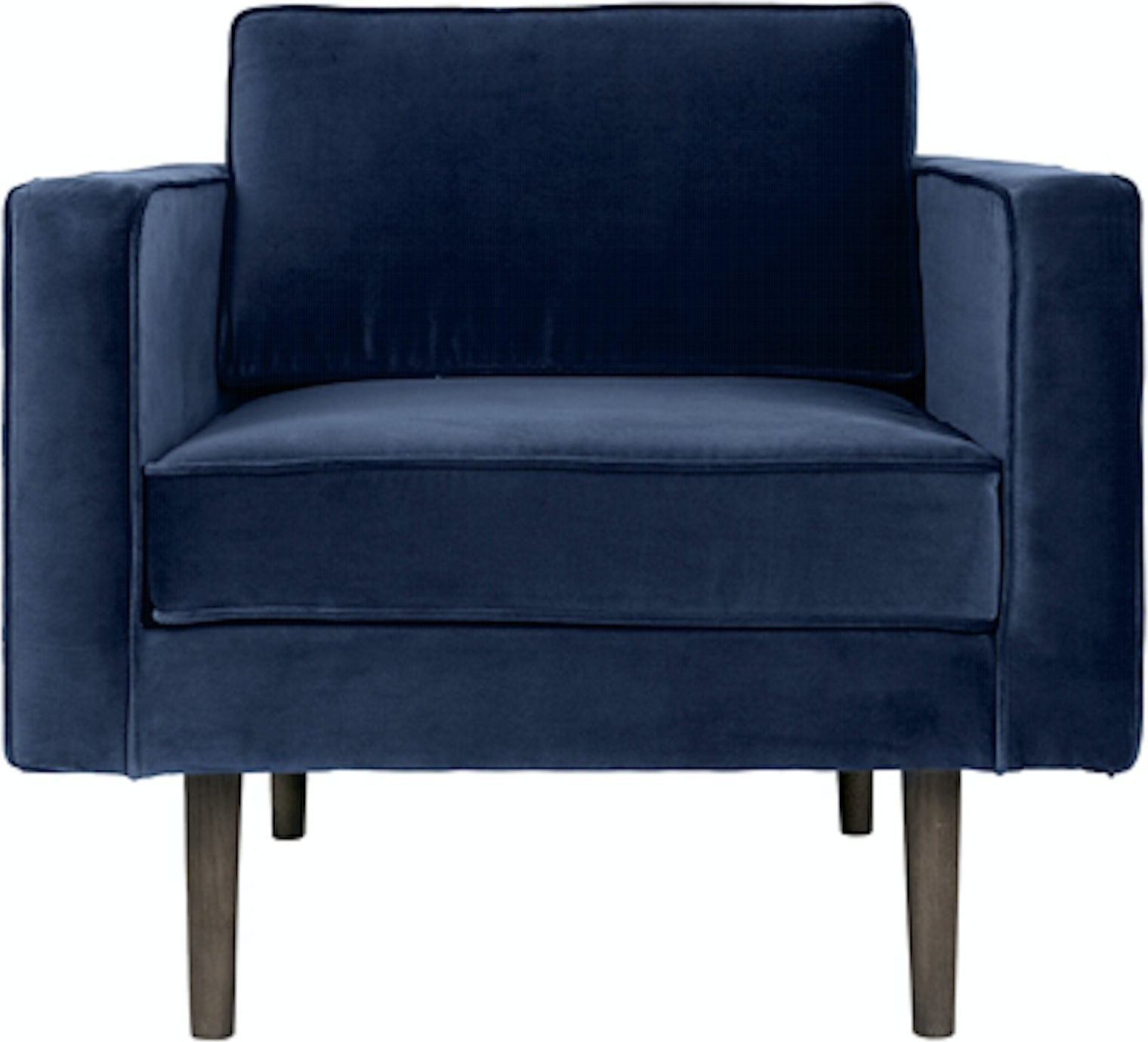 Loungestol Hvilestol Broste Copenhagen Wind Velour Mørkeblå