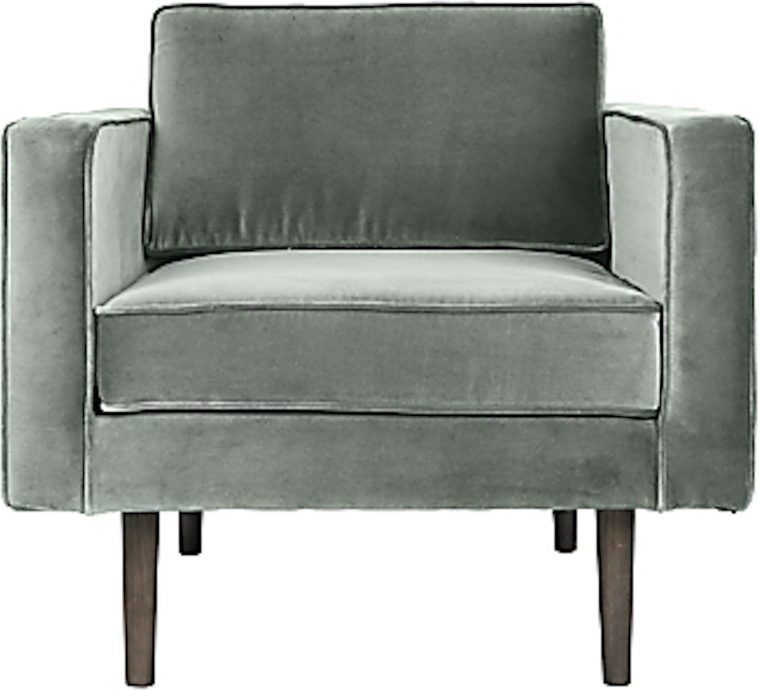 Loungestol Broste Copenhagen Wind - grøn velour | H74xB84xL88 cm