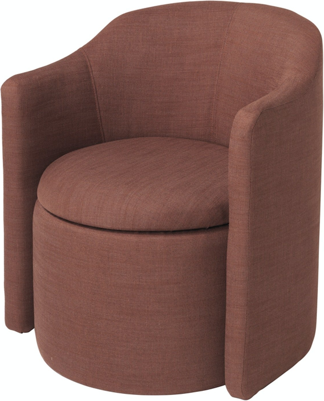 Loungestol Broste Copenhagen Pond rød polyester-viskose lænestol til stue 75x65x66 cm