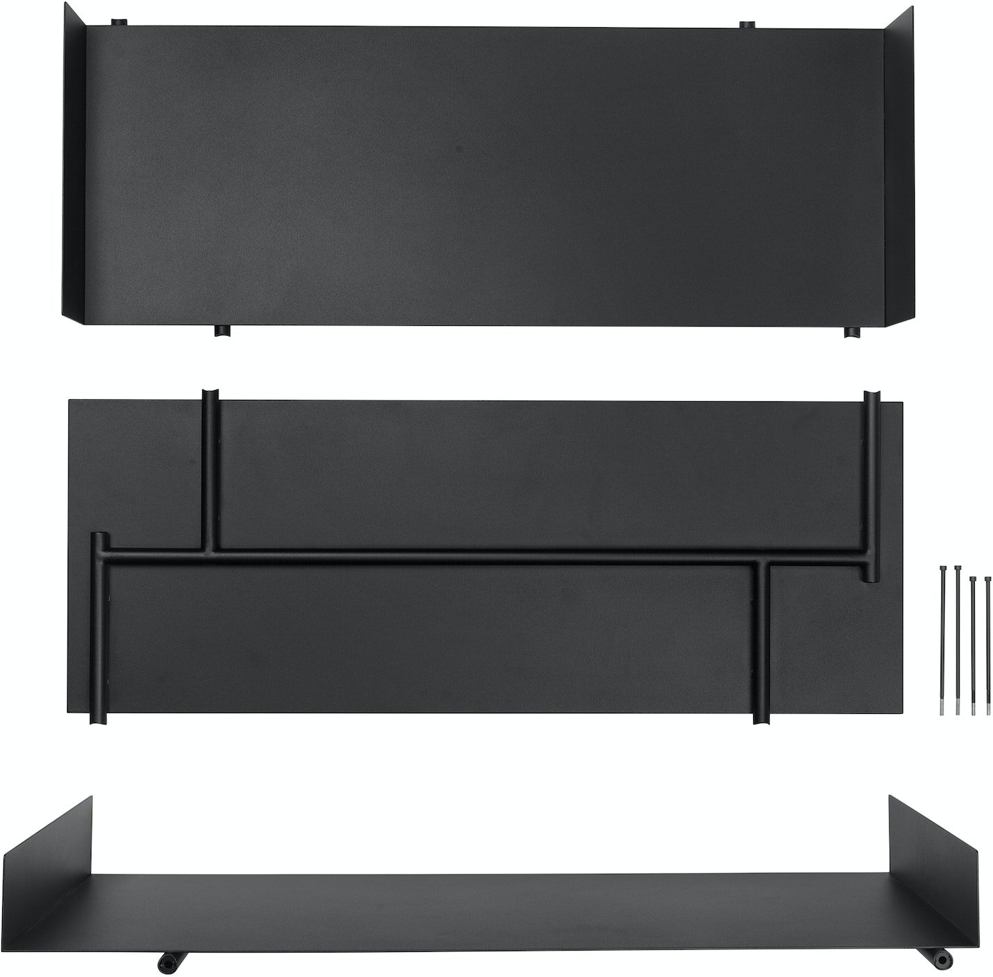 Opbevaringshylde Broste Copenhagen Nobuko sort jern 80×30×8 cm