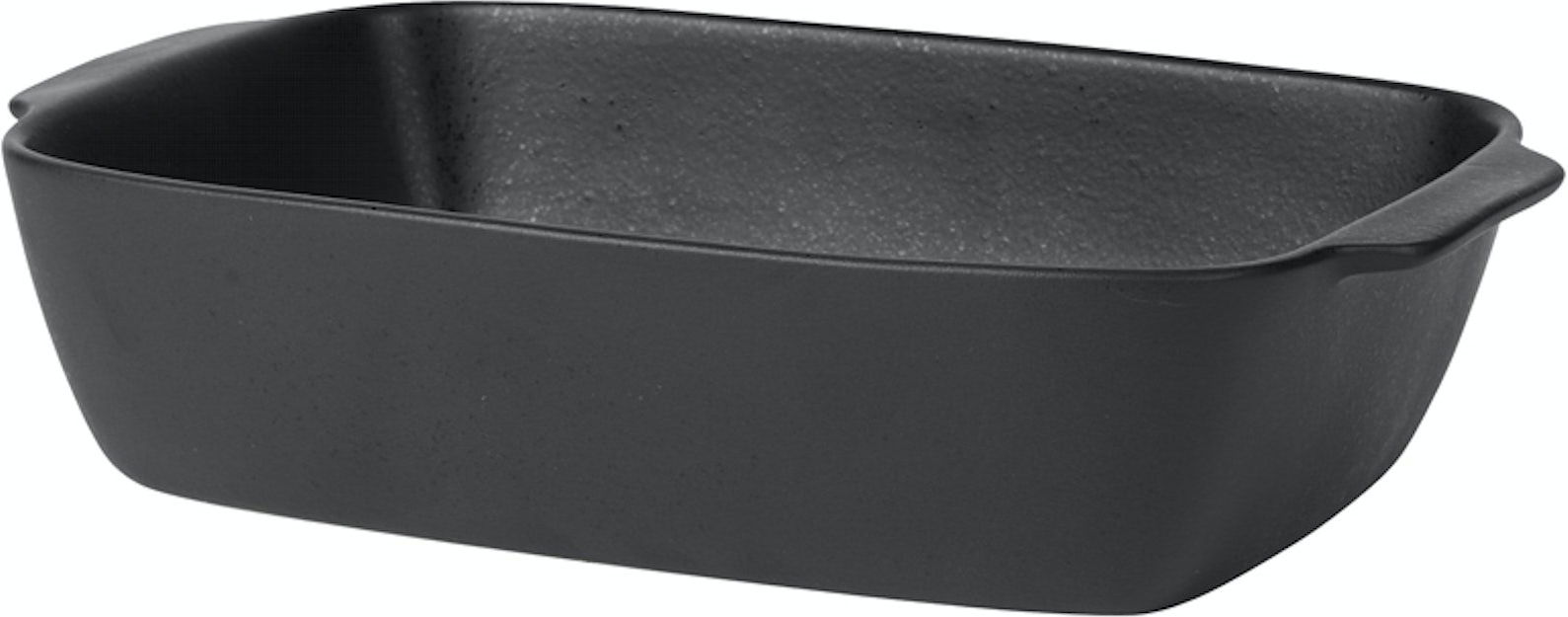 Ovnfast serveringsfad Broste Copenhagen Vig stentøj sort 33 x 20,5 cm