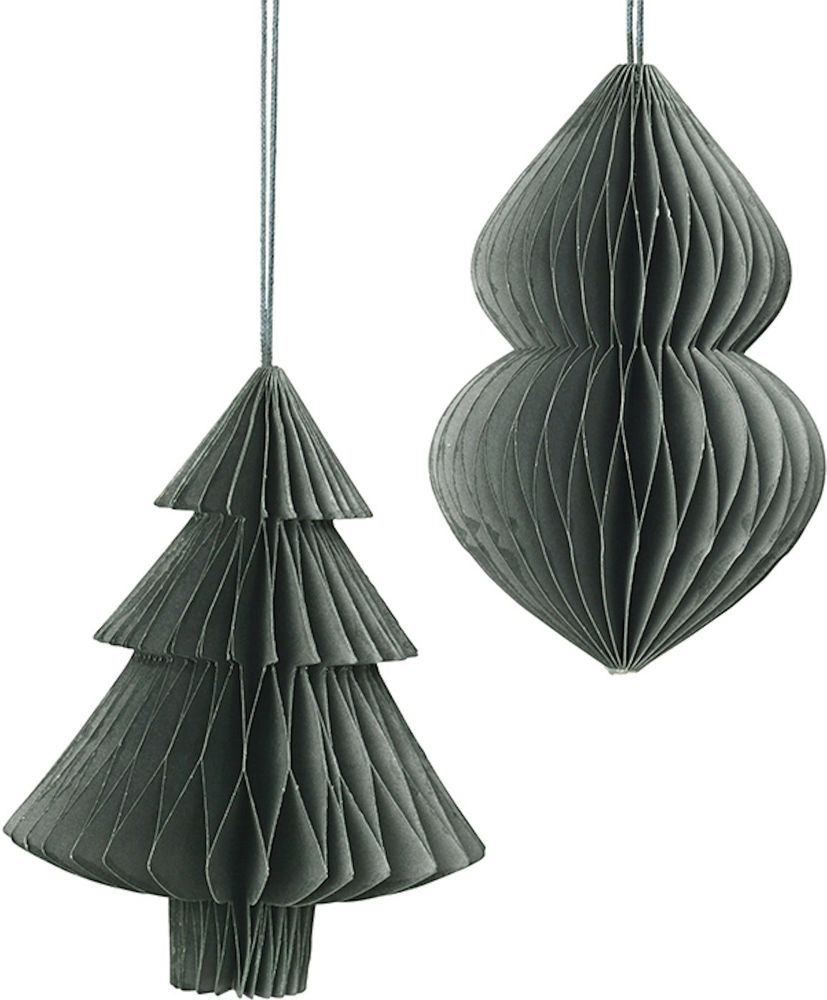 Juledekoration Broste Copenhagen Christmas Mix papir Ø13 cm grøn