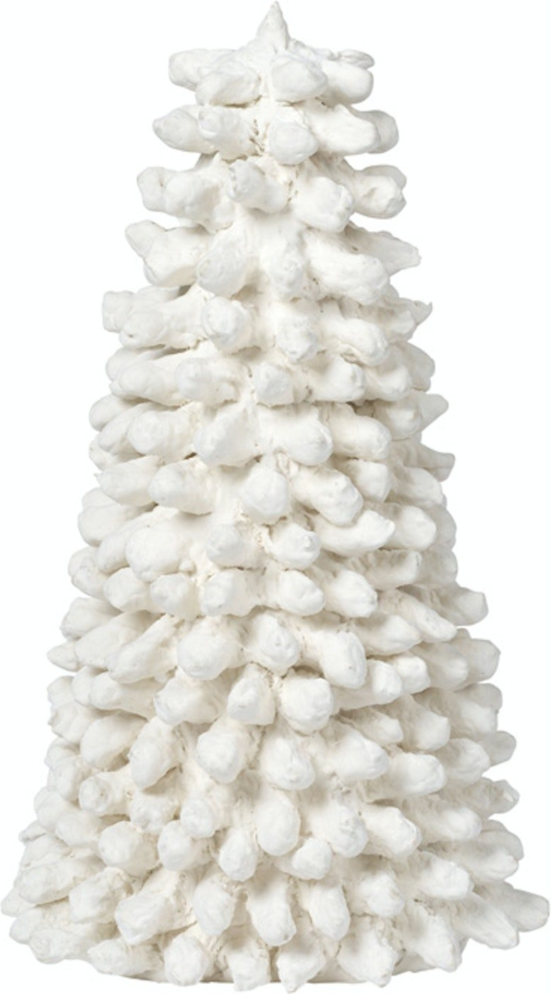 Julepynt Broste Copenhagen Pulp bomuldsdekoration Ø11 x H21 cm hvid