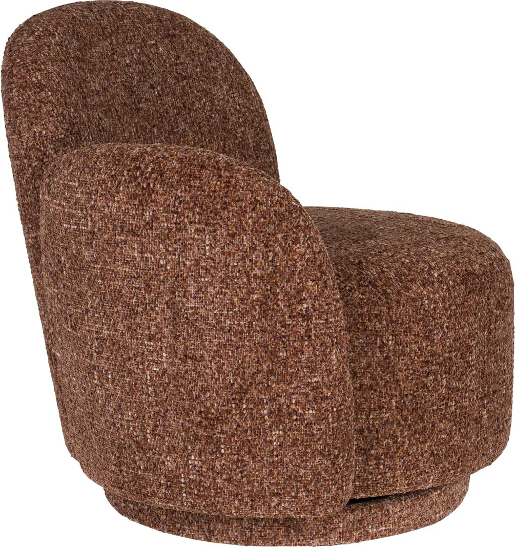 Loungestol Dutchbone Rose kaffefarvet polyester skum eukalyptustræ lænestol