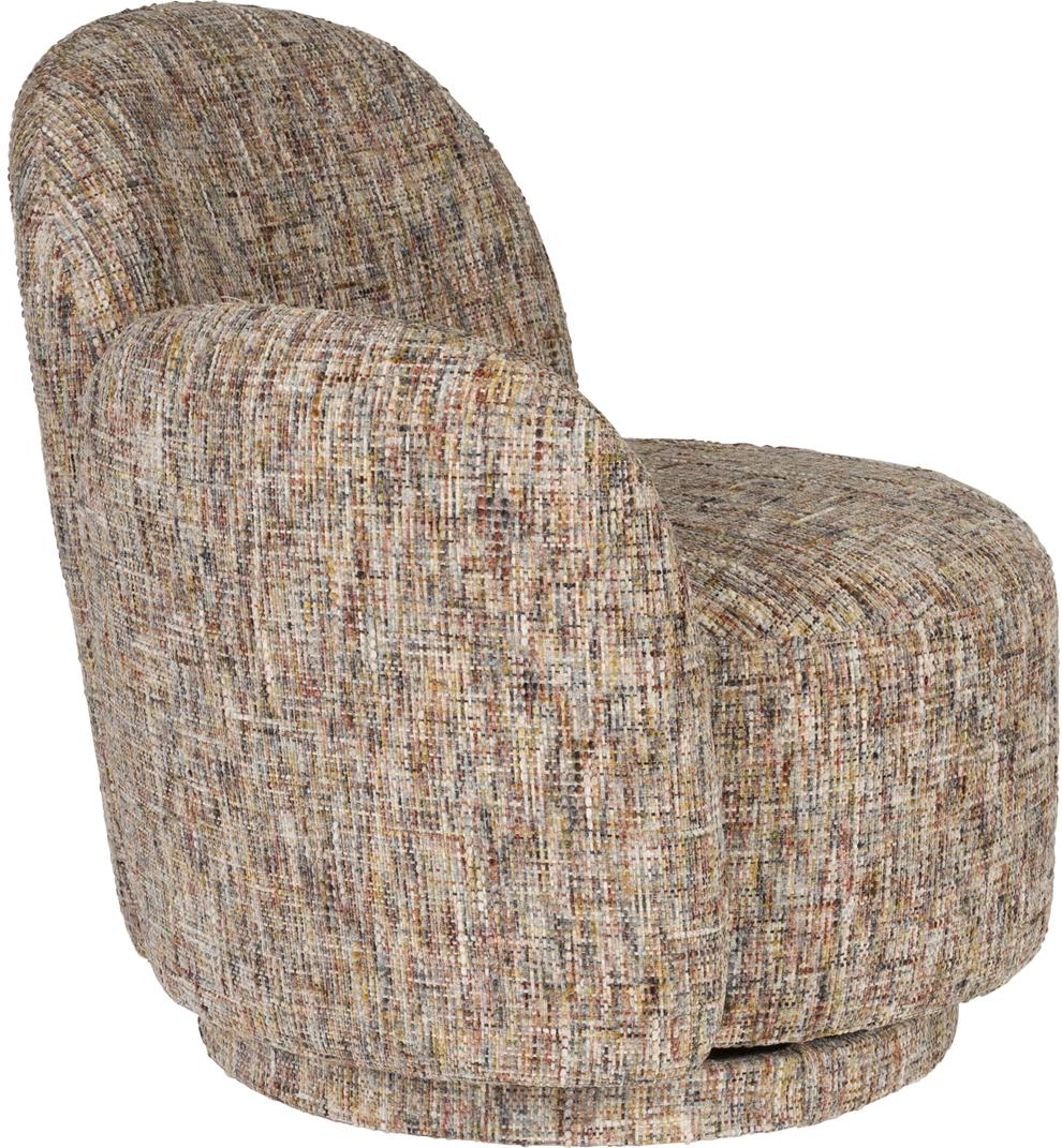 Loungestol Dutchbone Rose stengrå polyester med eukalyptustræramme H76xB76xL74