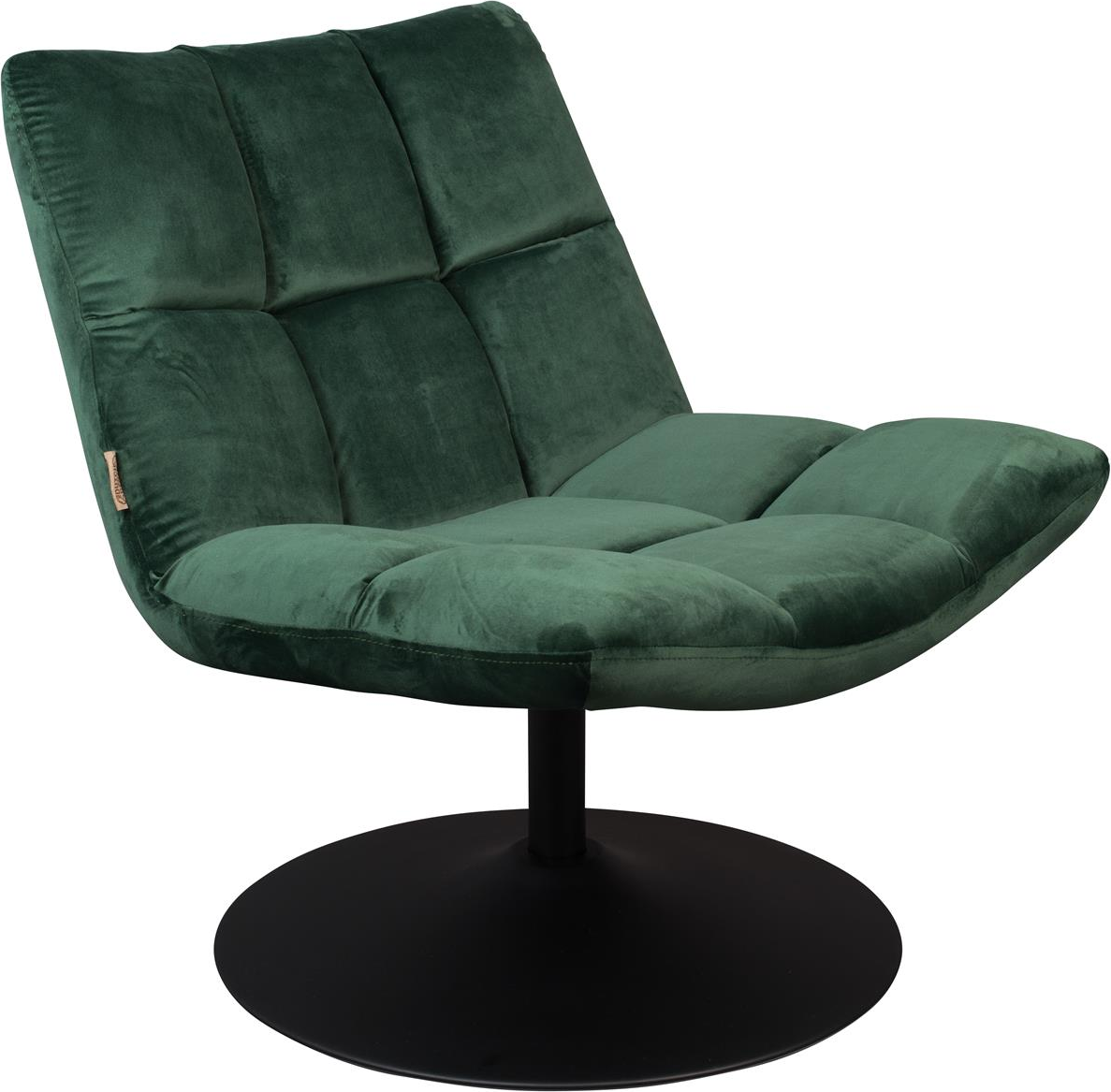 Loungestol/lænestol Dutchbone Bar, antracit stof, drejelig, stålunderstel