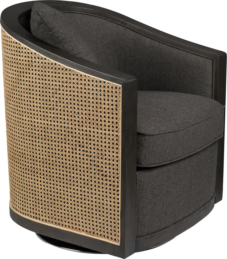 Loungestol Dutchbone Amaron askegrå stof eukalyptustræ afslapningsstol