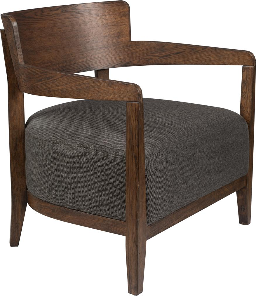 Loungestol lænestol Dutchbone Duran askegrå stof egetræ