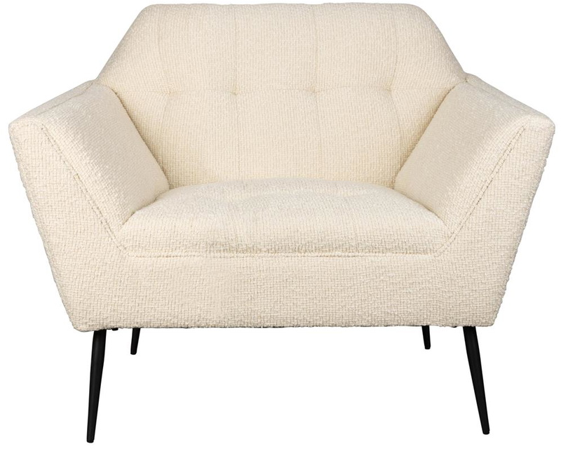 Loungestol/hvilestol Dutchbone Kate perlemor - polyester og PU-skum, jernben, armlæn