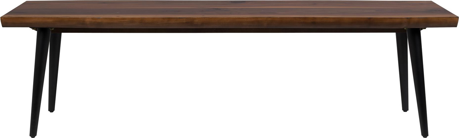 Bænk til entré Dutchbone Alagon askegrå træ med pulverlakerede stålben 160 cm