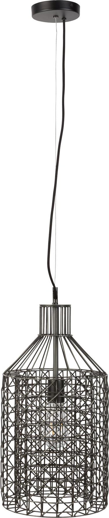 Pendellampe Dutchbone Jim askegrå - moderne loftslampe i jern, D24 x H190 cm