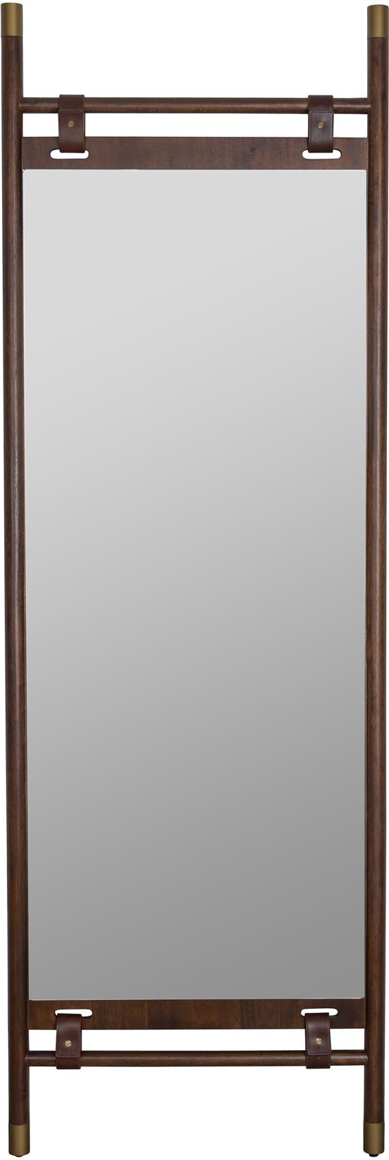 Spejl Dutchbone Riva vægspejl indendørs i bøgetræ mørk natur 130 x 59,5 cm