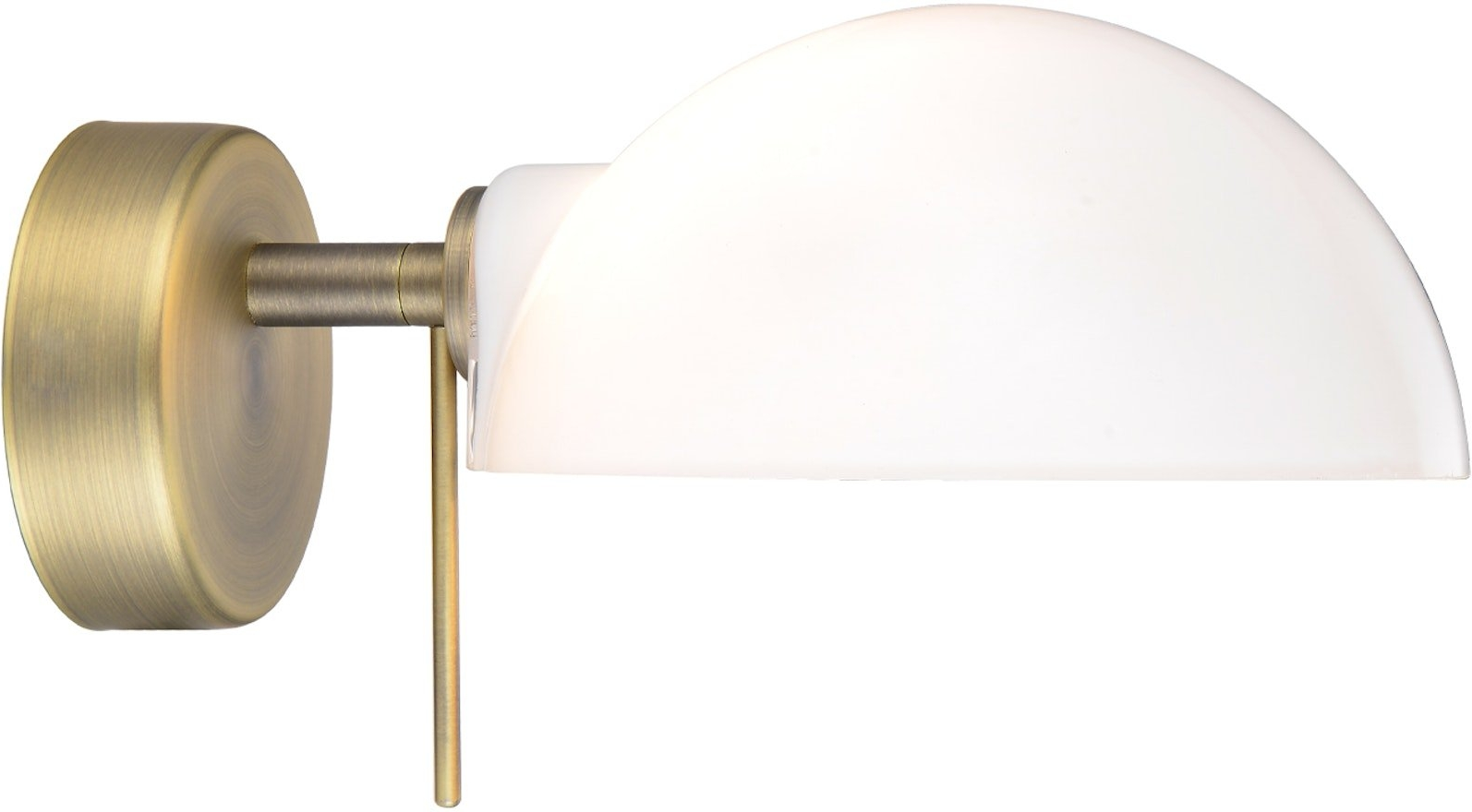 Væglampe Halo Design Kjøbenhavn antik messing Ø15 cm mundblæst glas