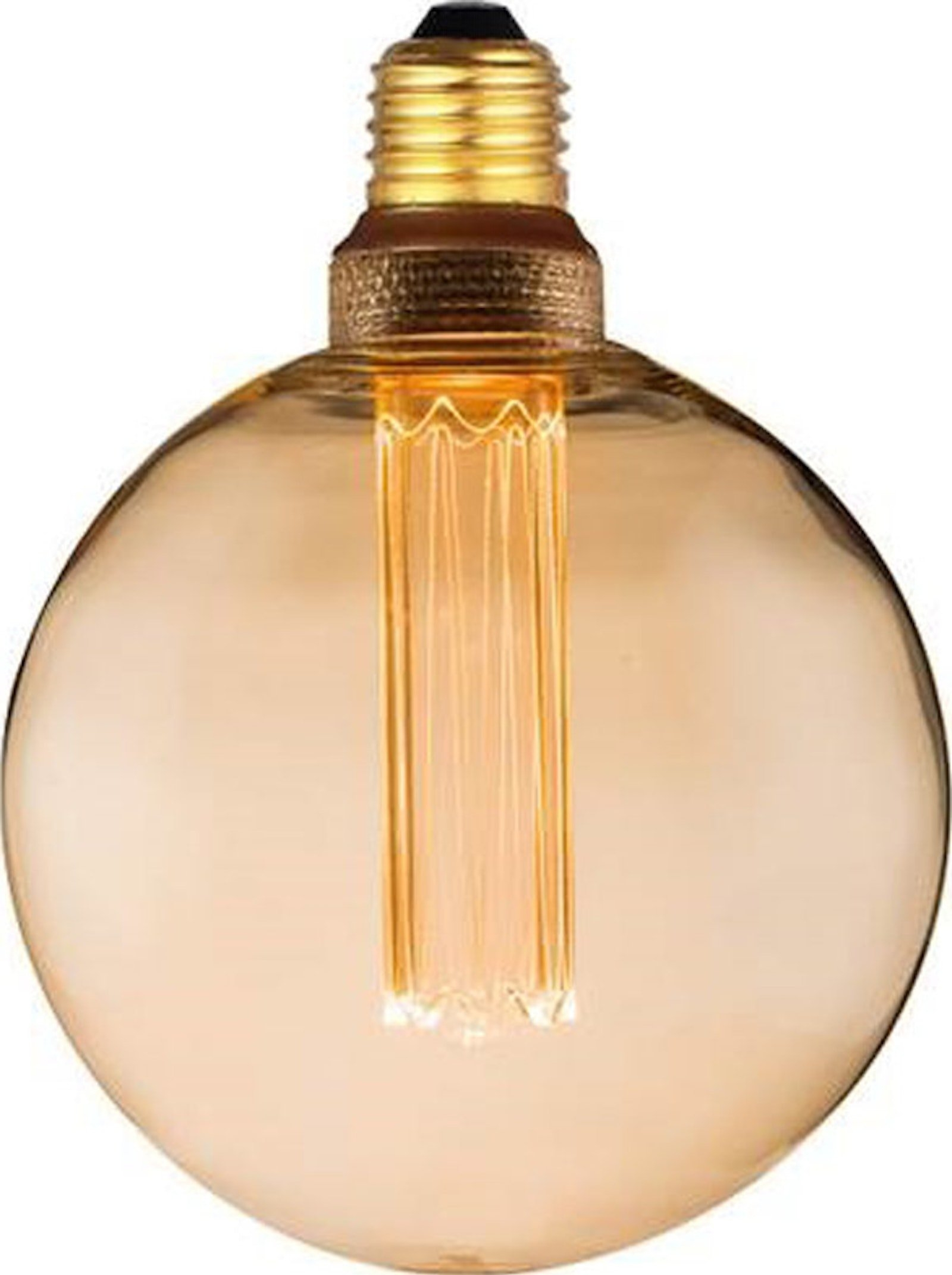 LED-pære E27 Halo Design Colors Mini Globe dæmpbar ravfarvet glas 5W 200 lm Ø12,5 cm