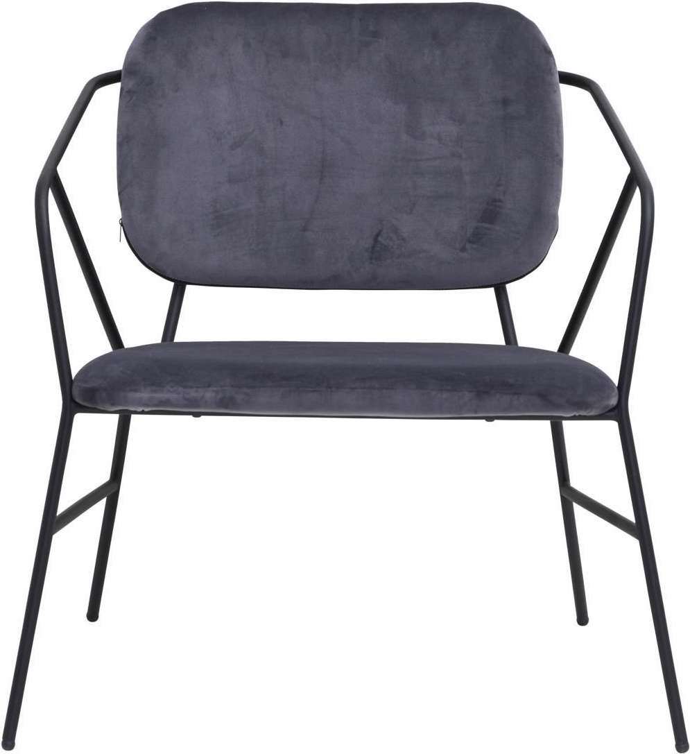 Loungestol House Doctor Klever grå - moderne skandinavisk lænestol H75×B70×D70 cm