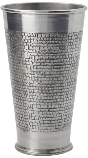 Vase/Urtepotte House Doctor Arti håndlavet mønster Ø9 x 15 cm aluminium antik sølv