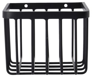 Vægkurv til badeværelset House Doctor Bath - sort rustfrit stål 12×12×9,5 cm