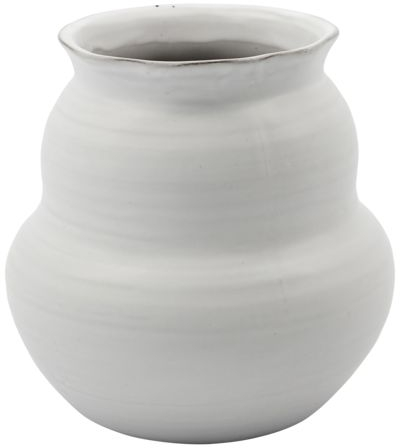 Vase House Doctor Juno Ø15 x H15 cm hvid håndlavet stentøj dekorationsvase