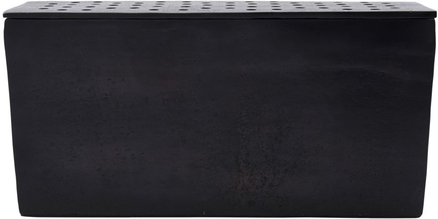 Dekorationsvase House Doctor Flow bruneret messing aluminium rektangulær 14x10x30 cm