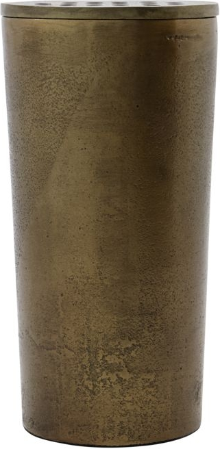 Vase House Doctor Flow antik messing Ø9 x H18 cm aluminium japansk Ikebana design