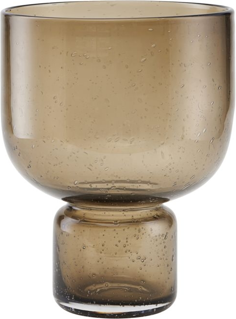 Glasvase House Doctor Farida brun Ø17 x H20 cm - dekorationsvase til moderne hjem