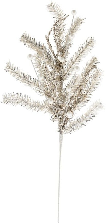 Julegren House Doctor Joy champagne 47 cm - elegant julepynt med hvide perler