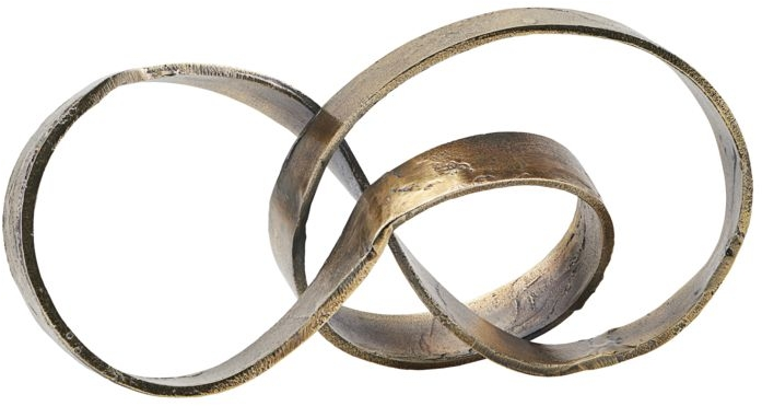 Skulptur House Doctor Nauji messing aluminium elegant knudeform 16x19x38 cm