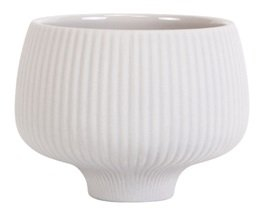 Riflet urtepotteskjuler House of Sander Kera grå 7 x 9 x 9 cm