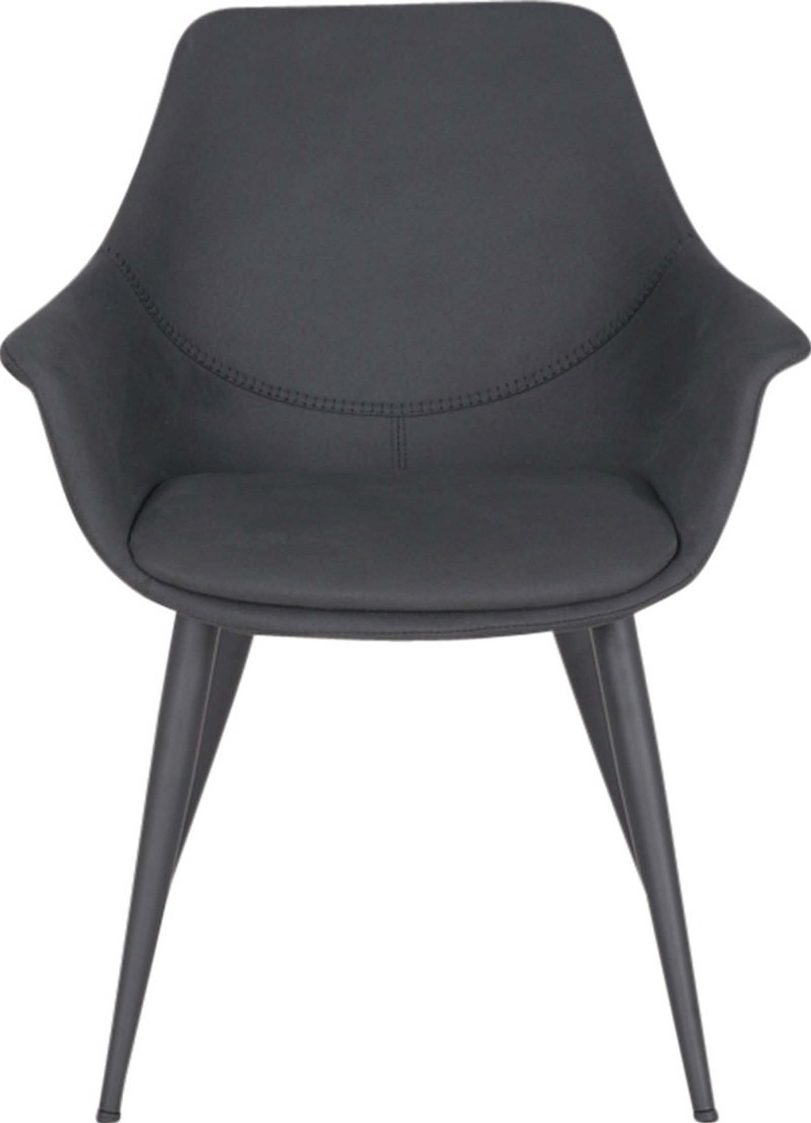 Spisebordsstol med armlæn House of Sander Signe antikgrå imiteret ruskind H82xB62xL68 cm