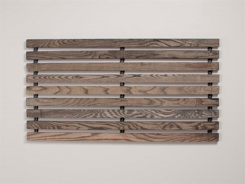 Sengegavl House of Sander 2Easy smoked metal og egetræ B140xH77xD2,8 cm