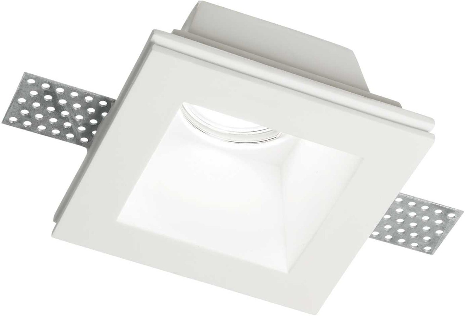 Indbygningslampe Ideal Lux Samba Gips hvid 11x11x17,5 cm GU10 downlight 50W