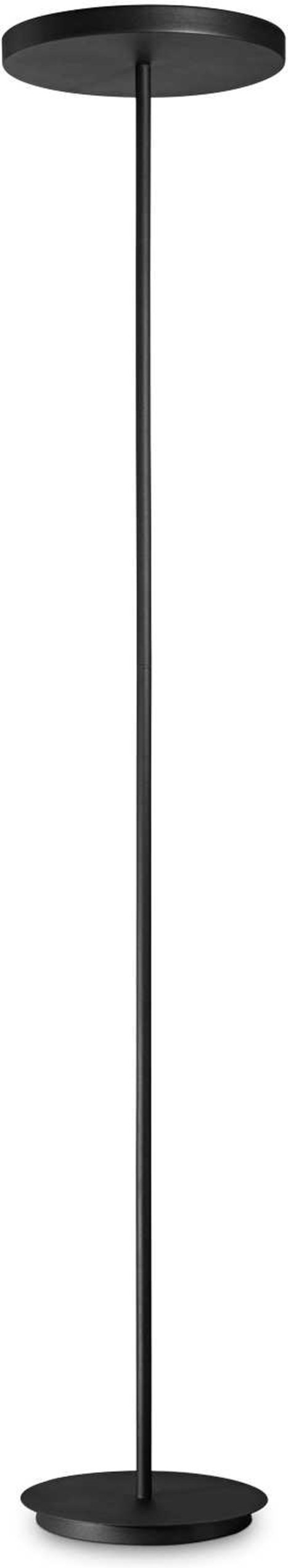 Gulvlampe Ideal Lux Colonna - sort metal stående lampe Ø35 x H181 cm, IP20 med varmt 3000K lys