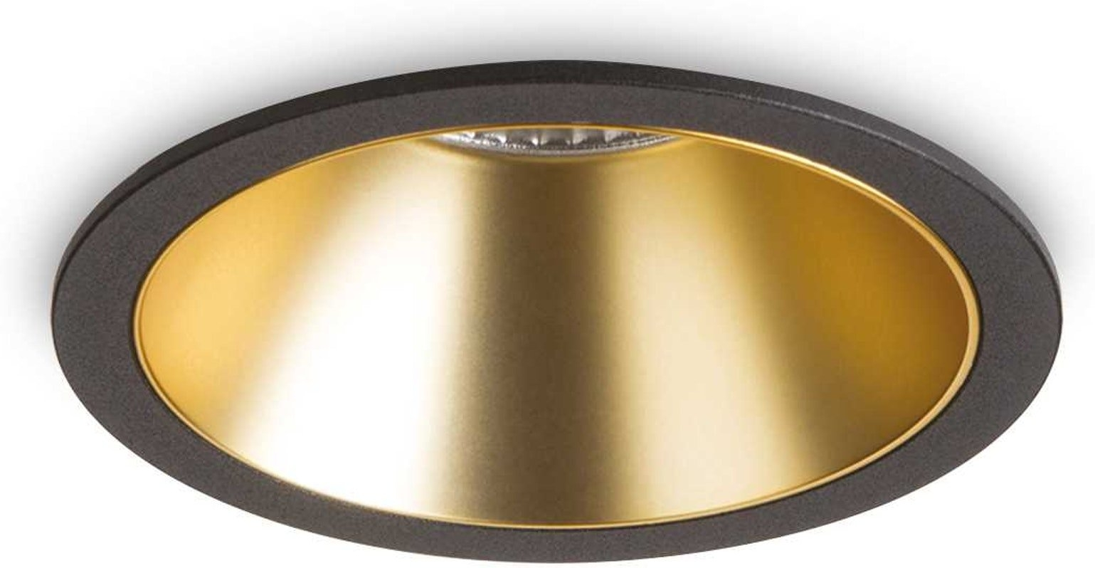 Indbygningslampe Ideal Lux Game rund Ø8,5 cm LED 11W 1000 lm 3000 K sort/guld