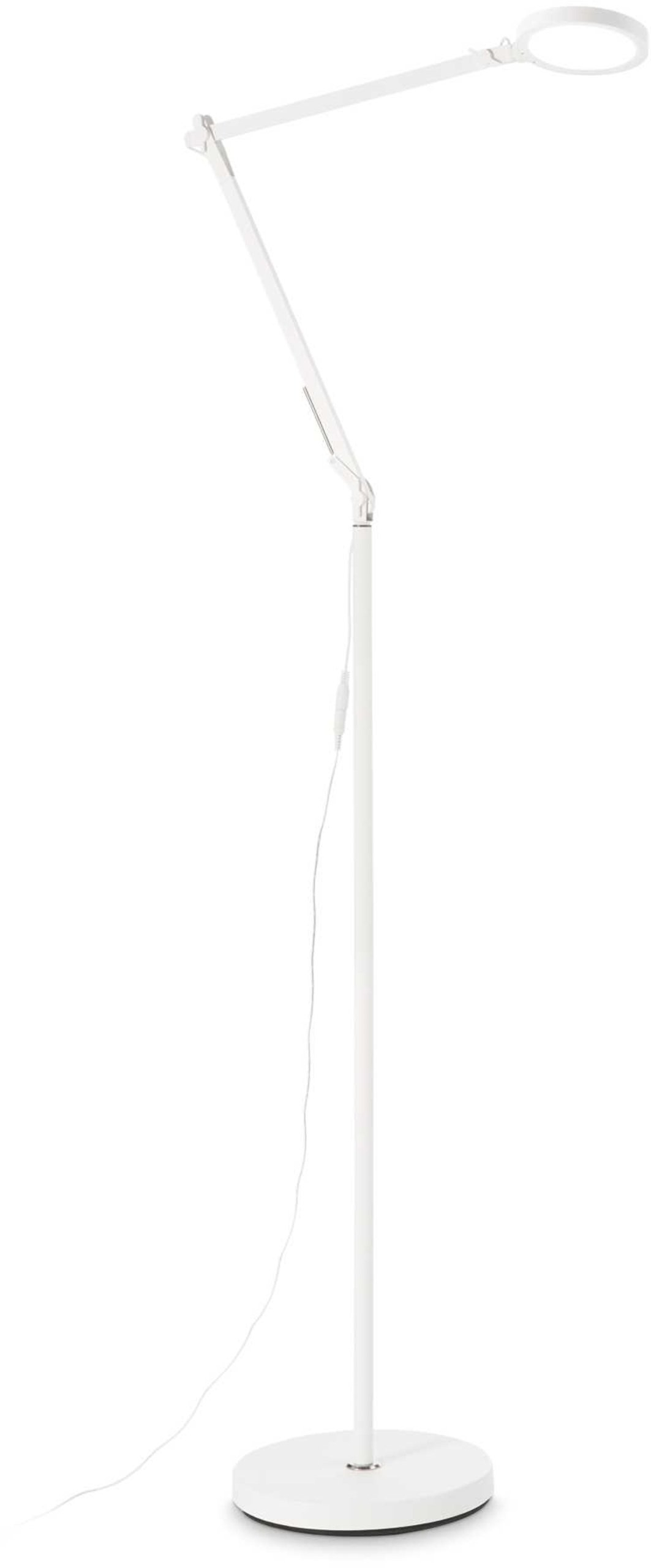 LED dæmpbar gulvlampe Ideal Lux Futura Ø12 cm H145 cm hvid/aluminium 750 lm