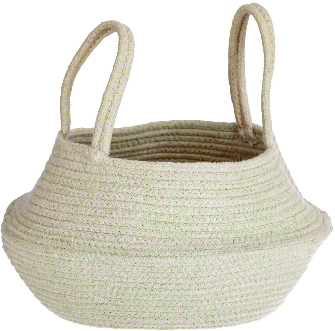 Opbevaringskurv Kave Home Sibila i 100% bomuld grå 28 x 25 cm