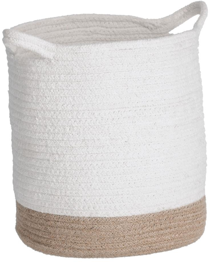 Opbevaringskurv Kave Home Telma H30×B25×L25 cm hvid naturjute