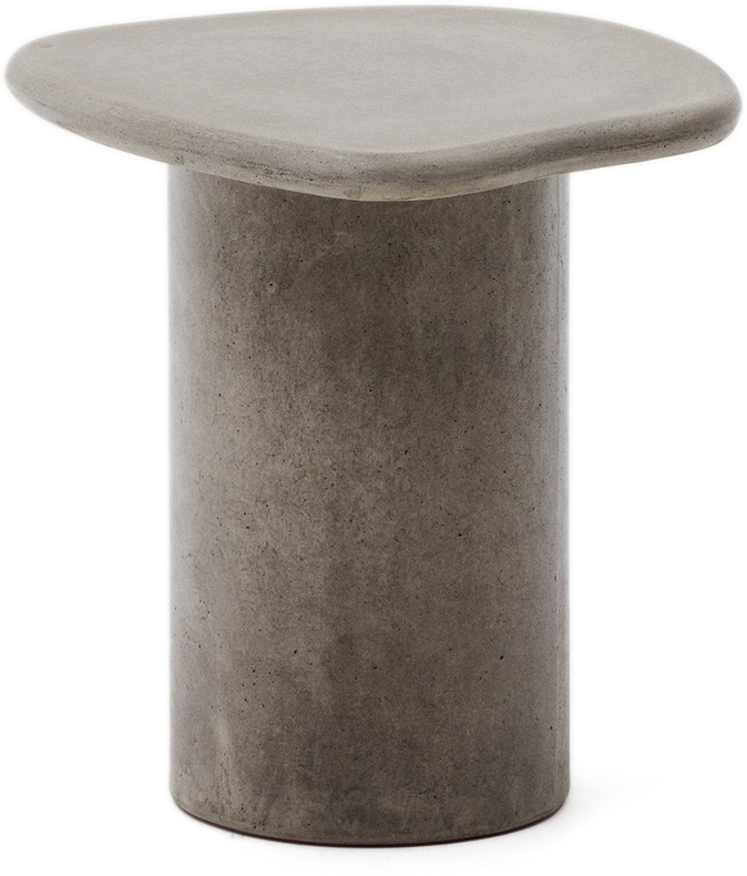 Udendørs sofabord Kave Home Macarella grå fibercement H46 x B47 x L48 cm