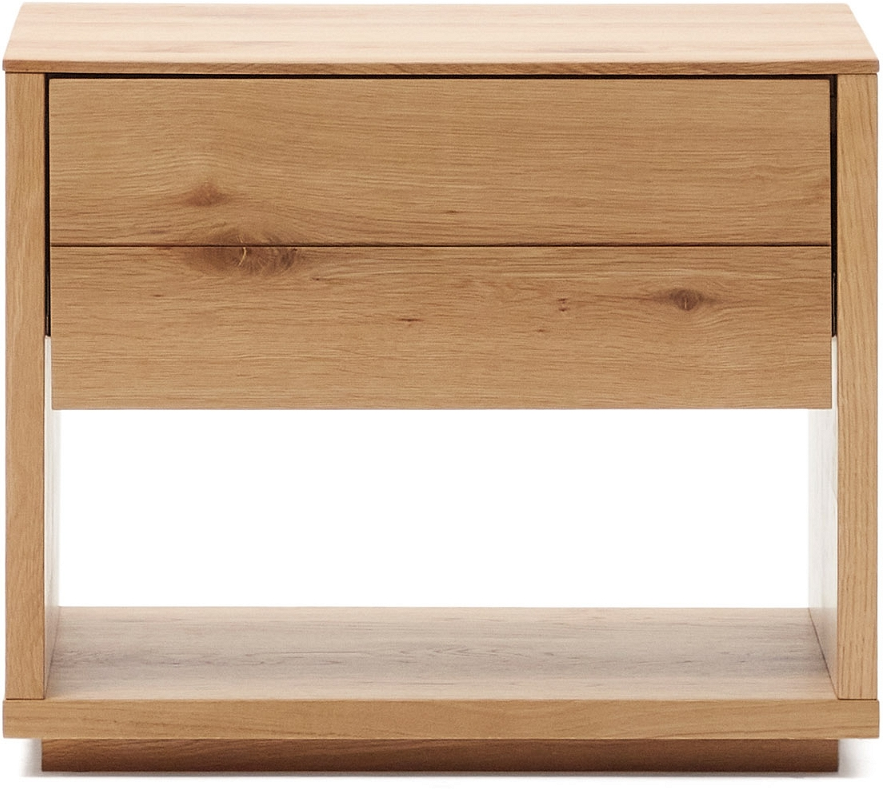 Sengebord natbord Kave Home Alguema i egefiner med skuffe B60xD40xH50 cm natur