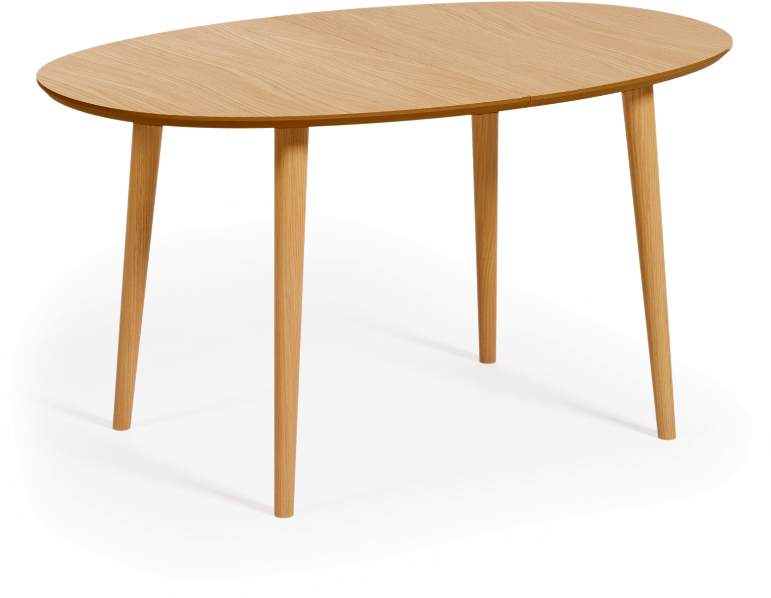 Spisebord med udtræk Kave Home Oqui natur MDF & egetræsfinér 220 x 90 cm