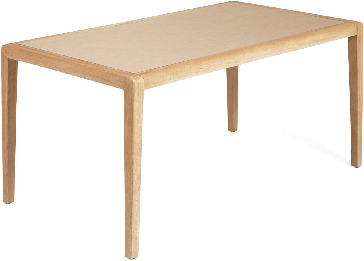 Udendørs sofabord Kave Home Better naturfarvet akacietræ & polycement 160x90x77 cm