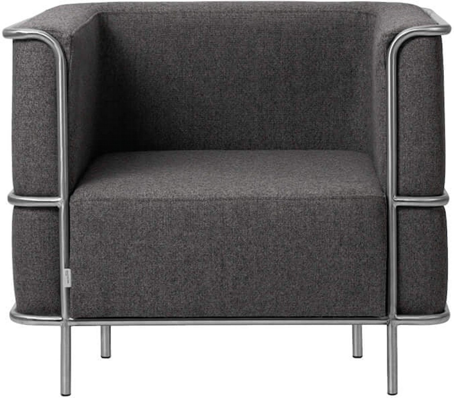 Loungestol Kristina Dam Modernist mørk grå uld lænestol H70xB77xL87 cm