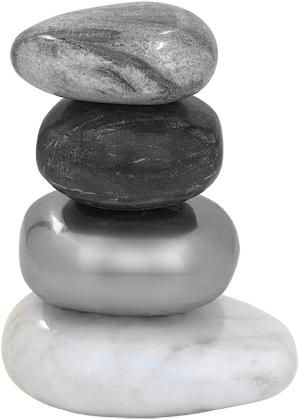 Skulptur Kristina Dam Rock Pile Sculpture grå marmor- og metalsten H11 x B25 x L36 cm